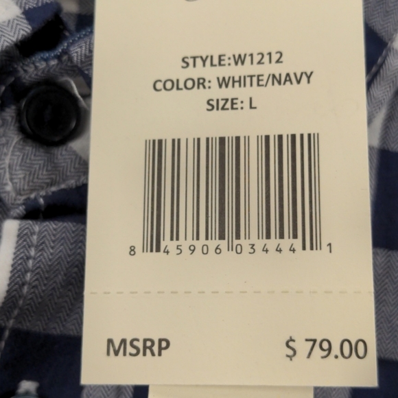Sovereign Code Blue Button Up Shirt Size L - Picture 4 of 5
